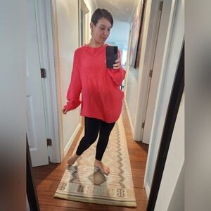 NEW Aerie Size M Pink Crew Neck Sweater